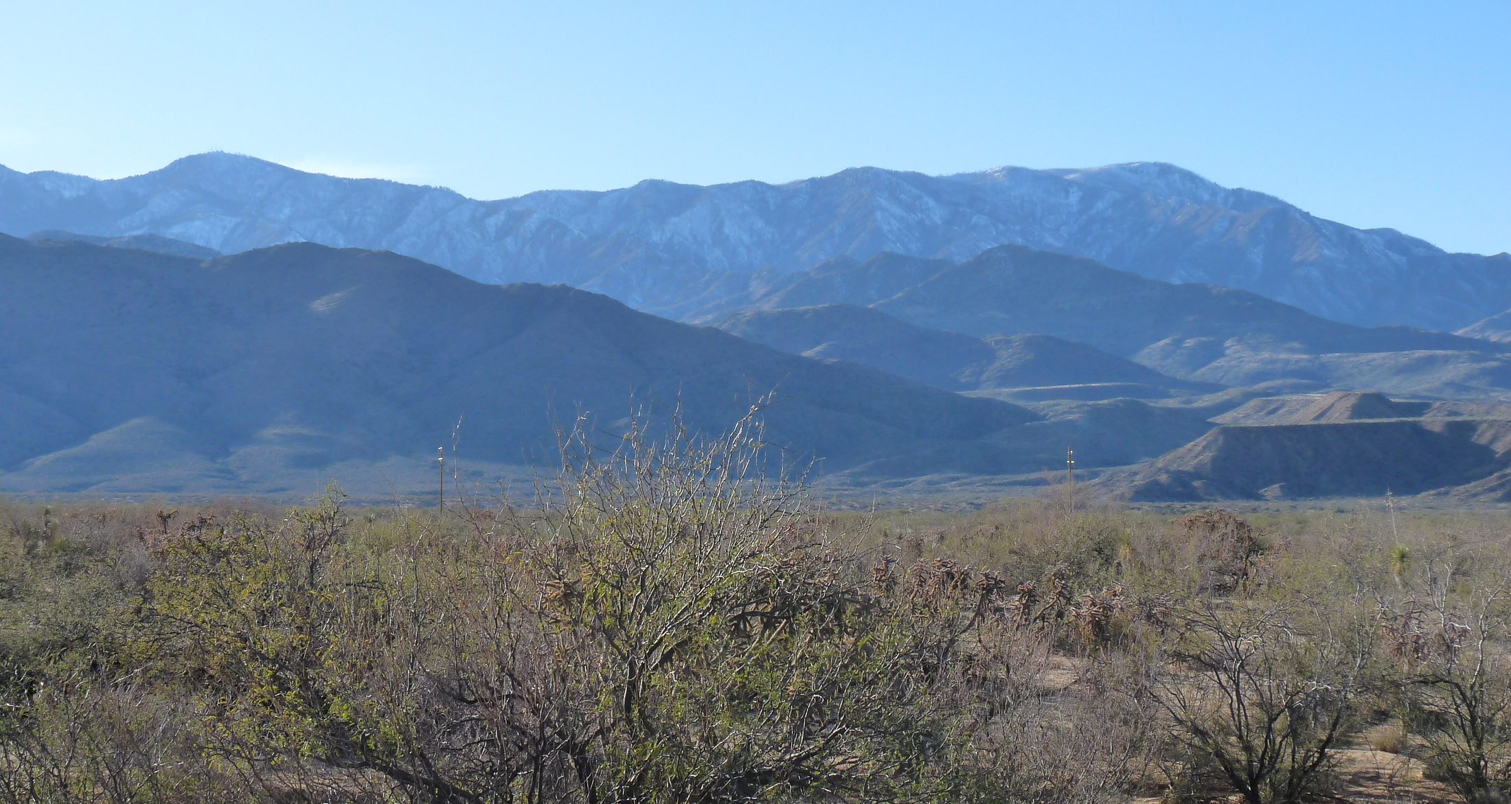 Mount Graham and the Pinaleño Mountains rising over the Safford valley in Graham County, Arizona